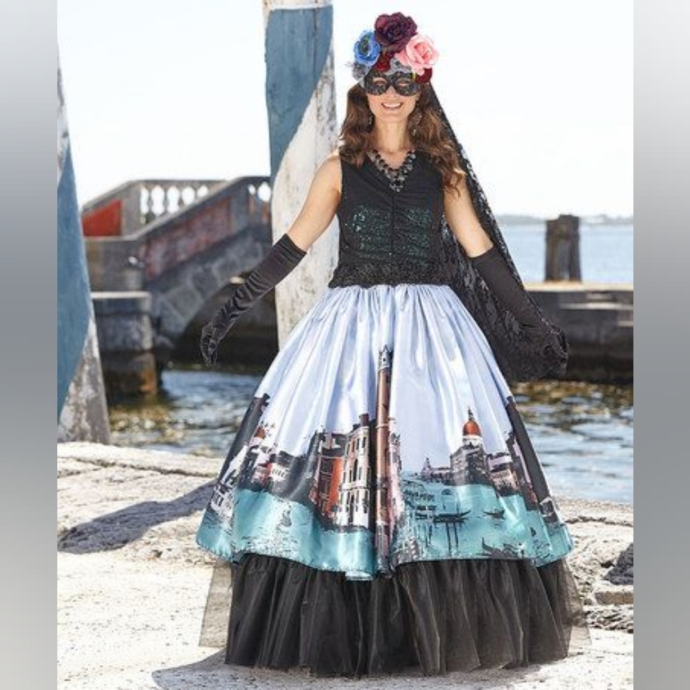 Chasing Fireflies Venice Carnivale Queen Womens Dress